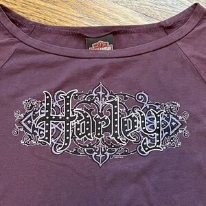 Harley-Davidson Women's Long Sleeve Top in Deep Purple
